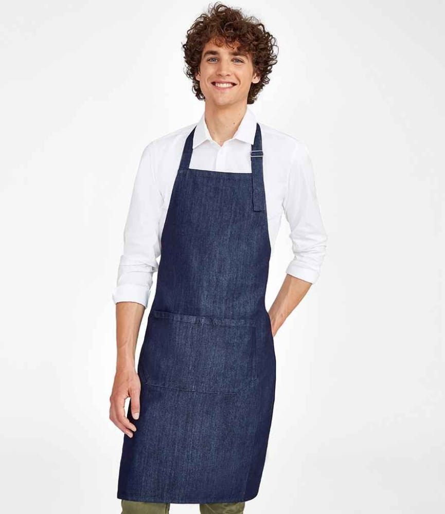 SOL'S Grant Denim Bib Apron with Pocket