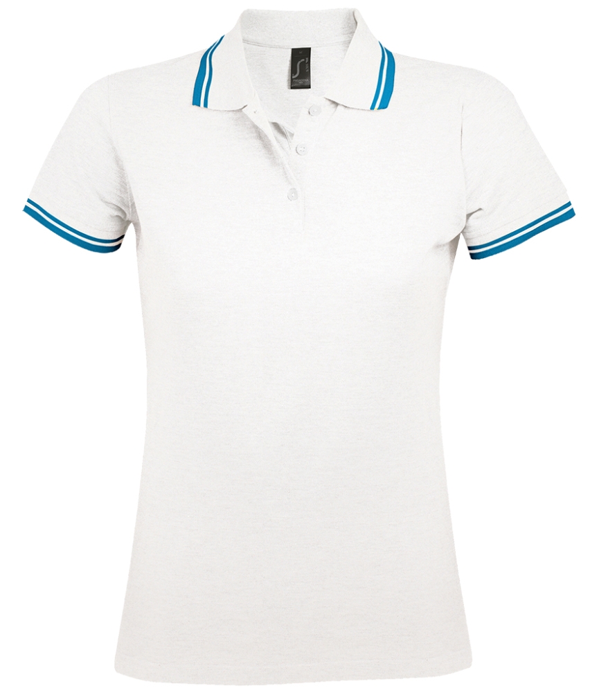 SOL'S Ladies Pasadena Tipped Cotton Piqué Polo Shirt