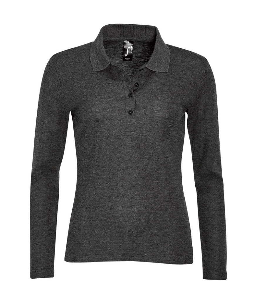 SOL'S Ladies Podium Long Sleeve Cotton Piqué Polo Shirt