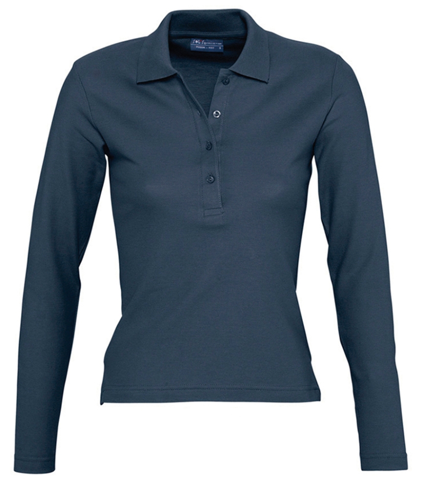 SOL'S Ladies Podium Long Sleeve Cotton Piqué Polo Shirt