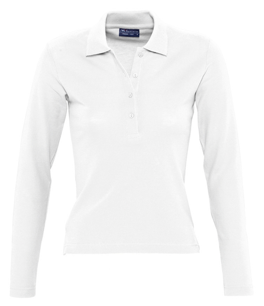 SOL'S Ladies Podium Long Sleeve Cotton Piqué Polo Shirt