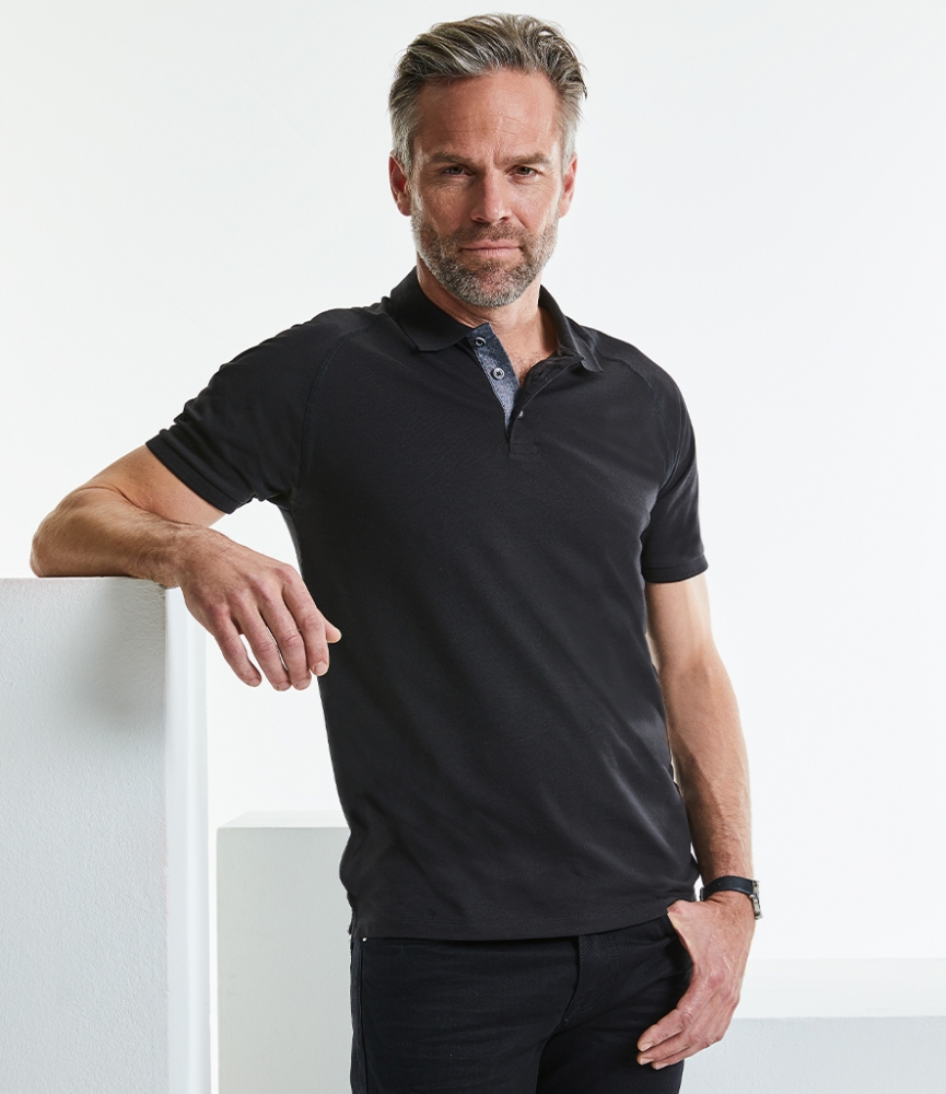 Russell HD Raglan Jersey Polo Shirt
