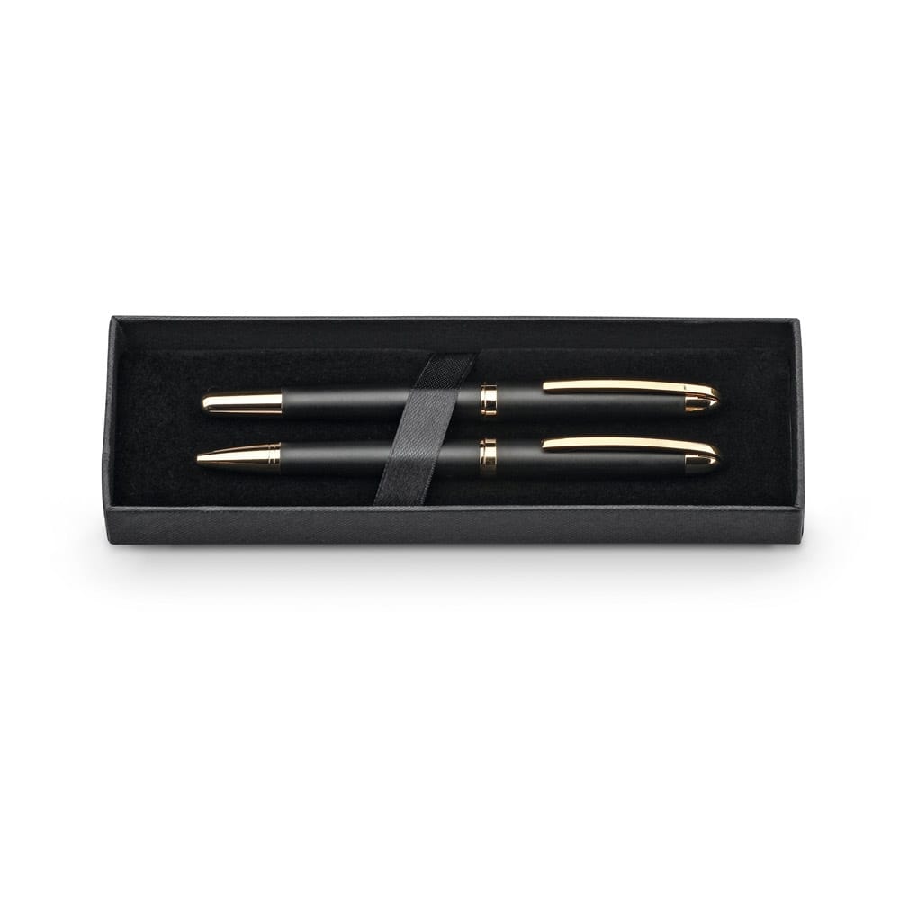 EZEKIEL SET. Roller pen and ball pen set in metal