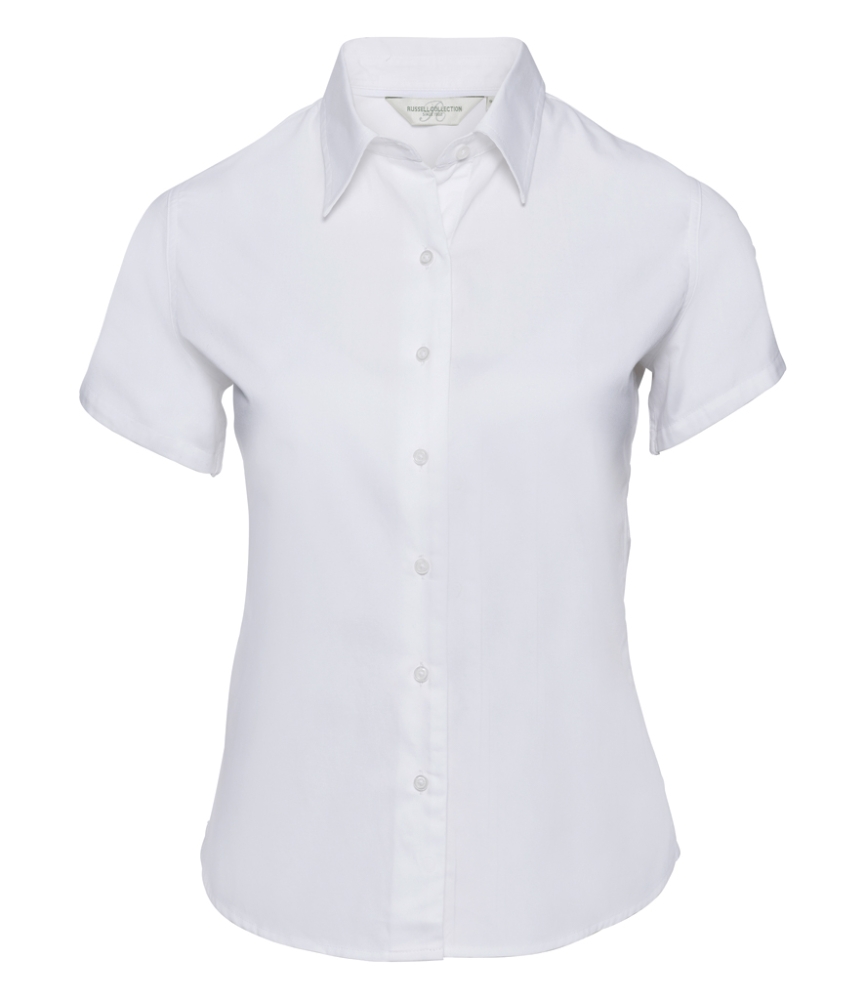 Russell Collection Ladies Short Sleeve Classic Twill Shirt