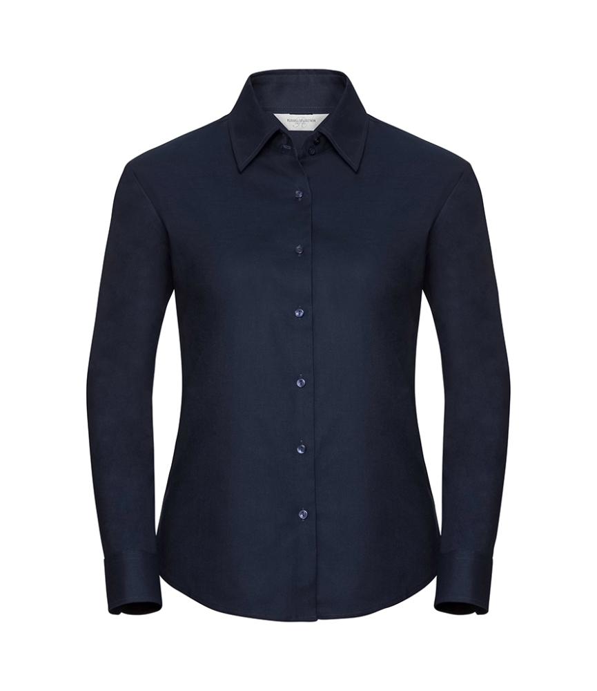 Russell Collection Ladies Long Sleeve Easy Care Oxford Shirt