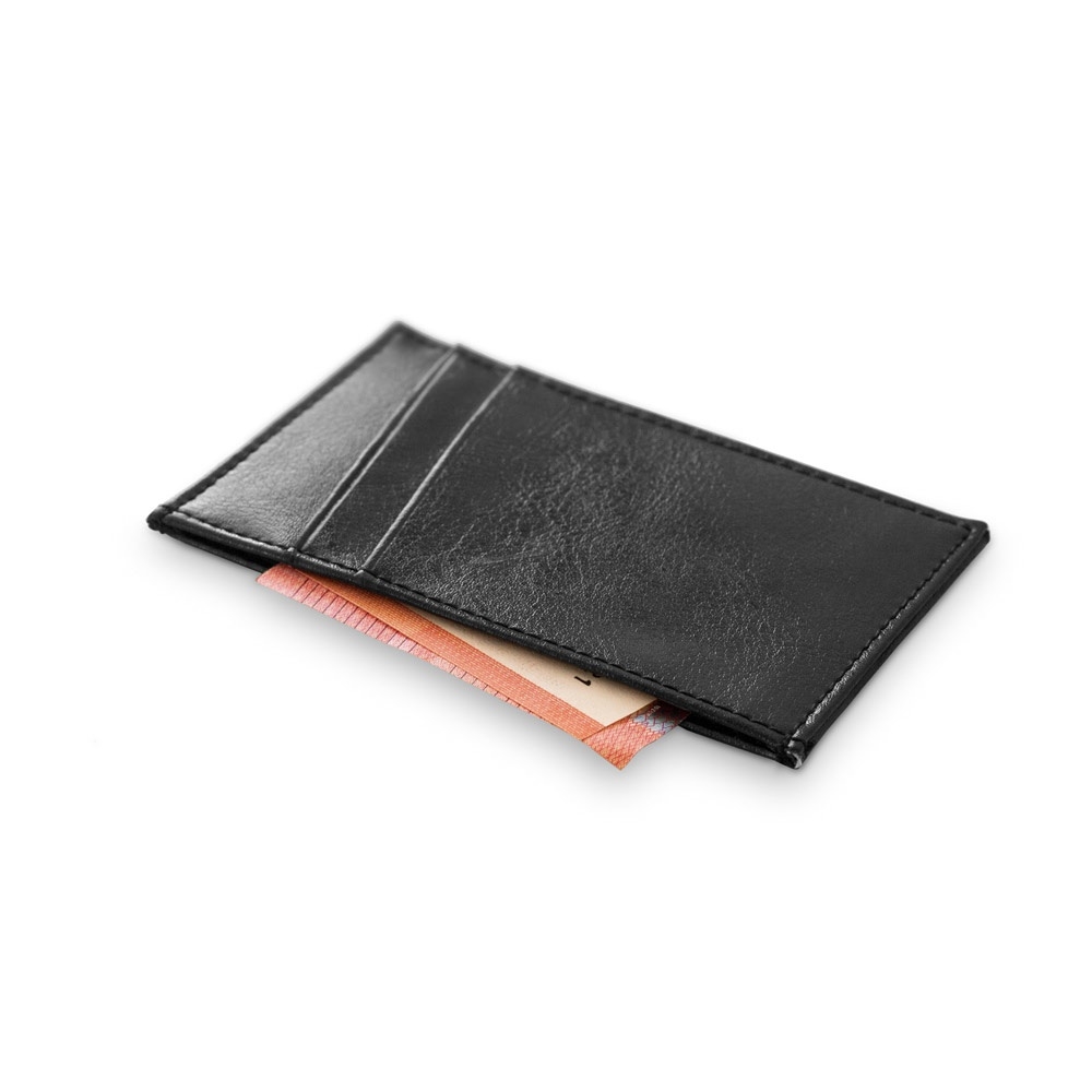 KUTCHER. Leather card holder with RFID blocking