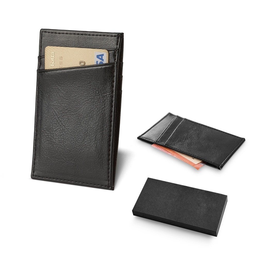 KUTCHER. Leather card holder with RFID blocking
