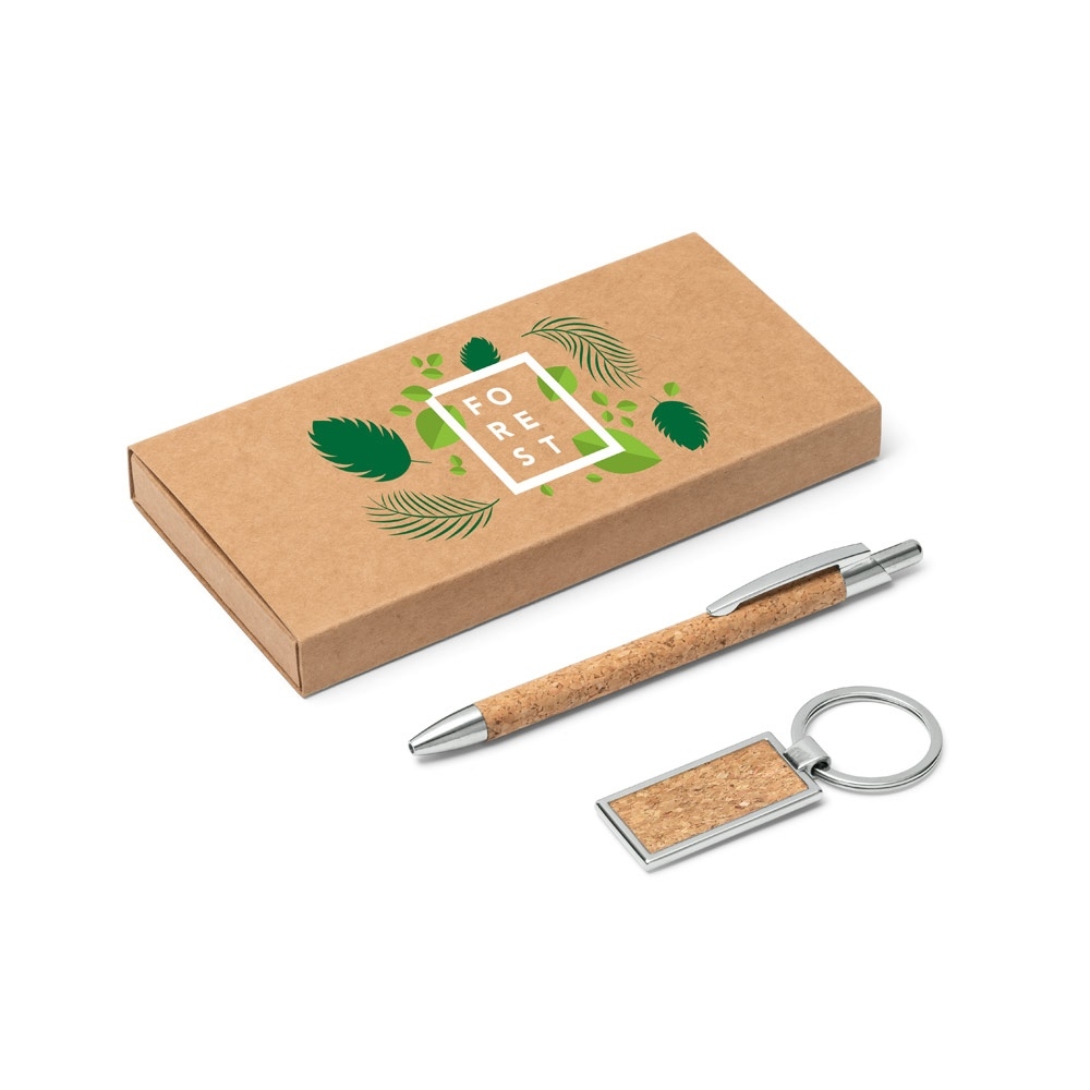 LAVRE. Ballpoint and keyring set