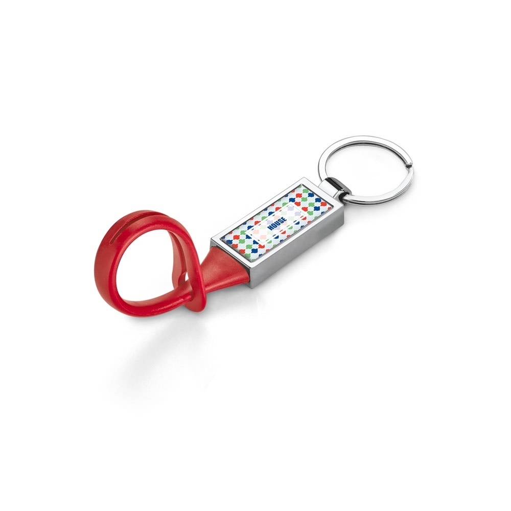 CLOVE. Keyring in metal and PVC