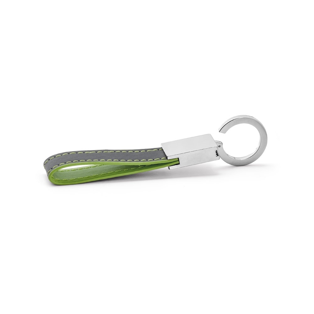 LESKOV. Keyring in metal and imitation leather