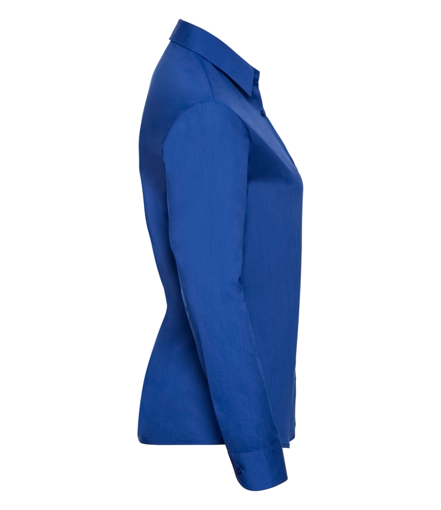 Russell Collection Ladies Long Sleeve Easy Care Poplin Shirt