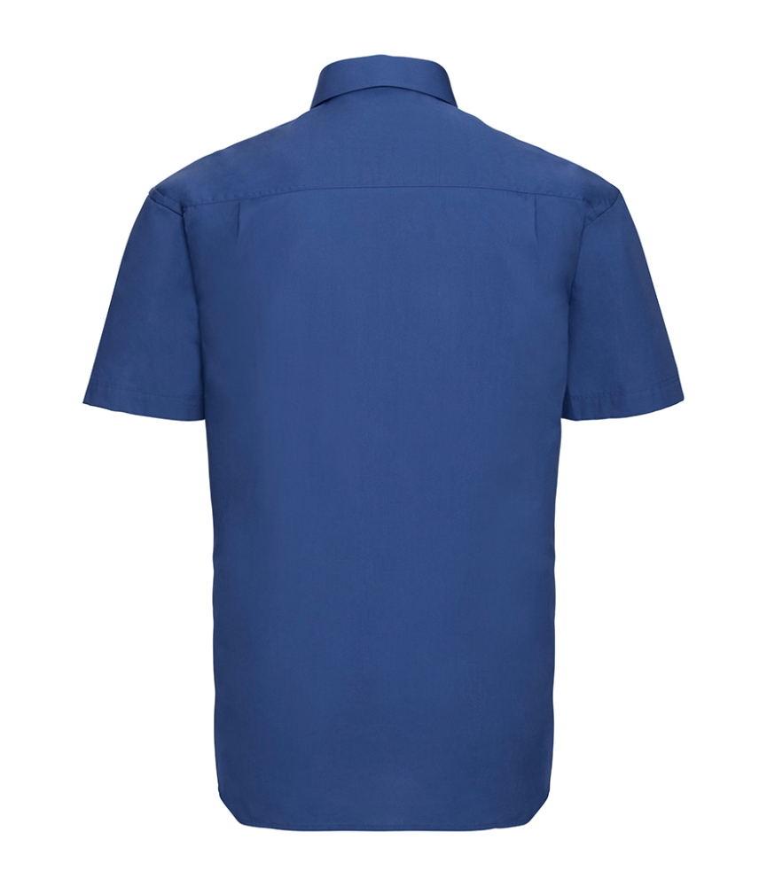 Russell Collection Short Sleeve Easy Care Cotton Poplin Shirt