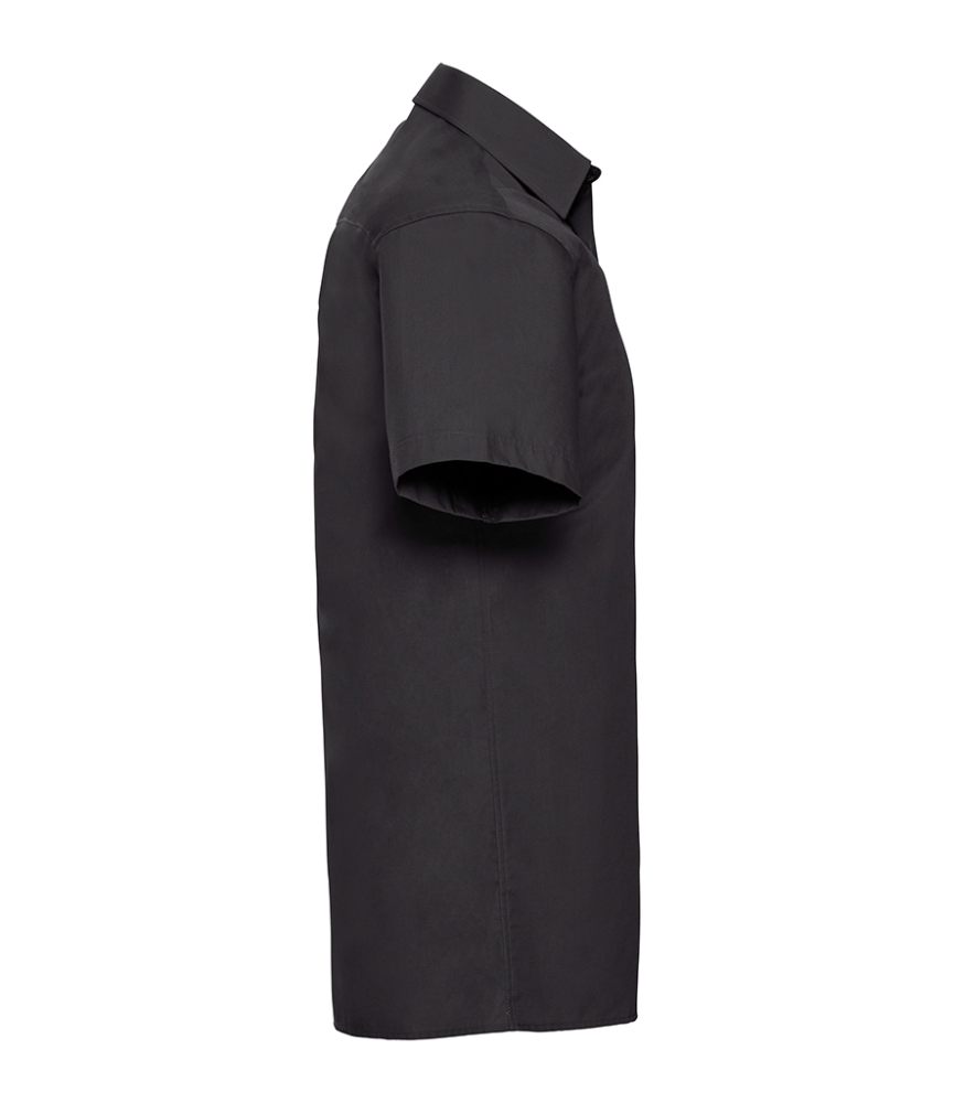 Russell Collection Short Sleeve Easy Care Cotton Poplin Shirt