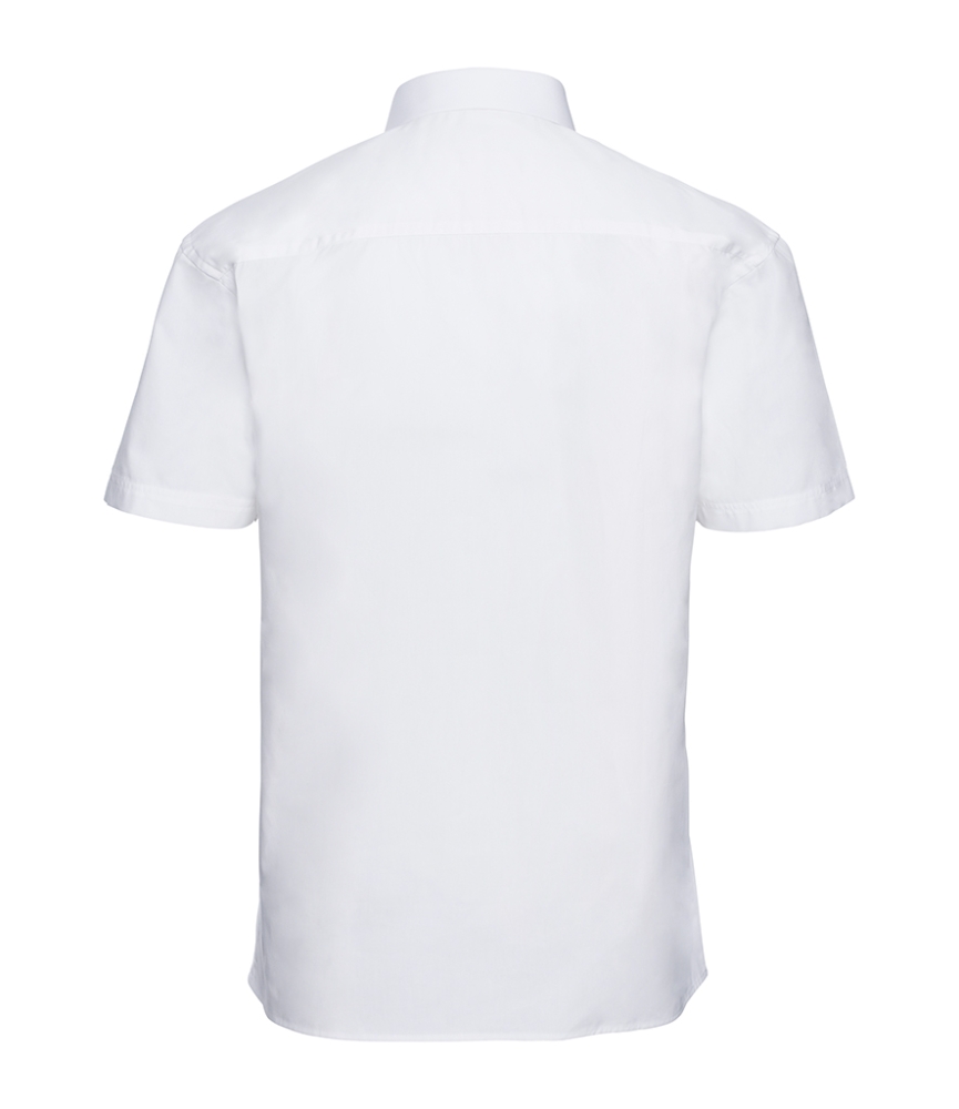 Russell Collection Short Sleeve Easy Care Cotton Poplin Shirt