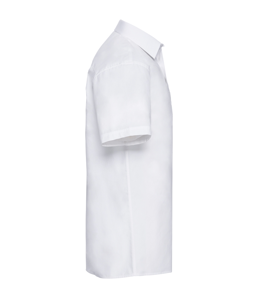 Russell Collection Short Sleeve Easy Care Cotton Poplin Shirt