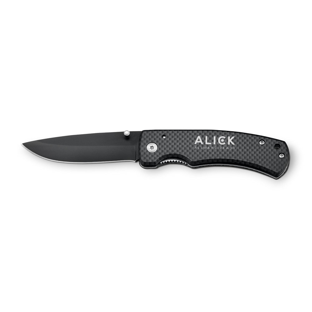 ALICK. Pocket knife in stainless steel and metal