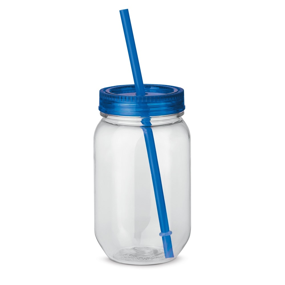 STRAW. Cup with straw 550 ml