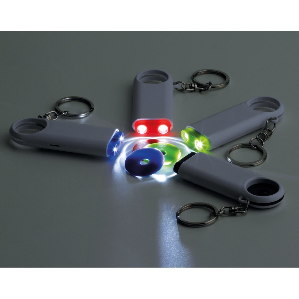 TOKEN. Coin-shaped keyring for supermarket trolley