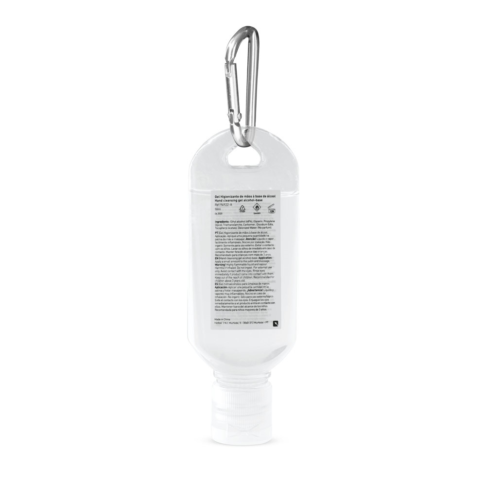LYZE. Hand cleansing alcohol base 50 ml with carabiner