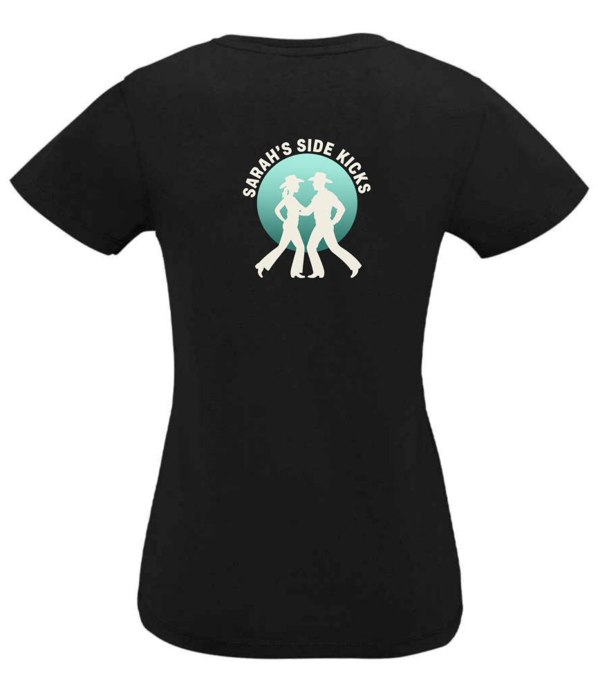 Ladies Black Imperial V Neck T-Shirt 