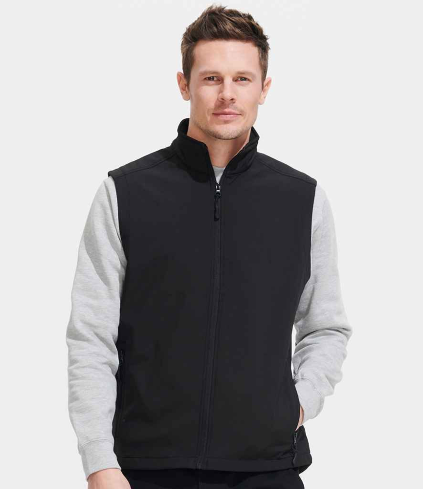 Mens Black Soft shell Gilet
