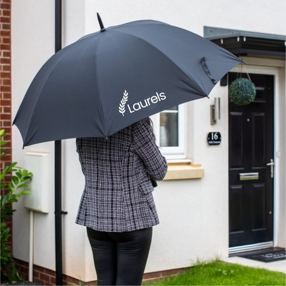 Laurels Black golf Umbrella