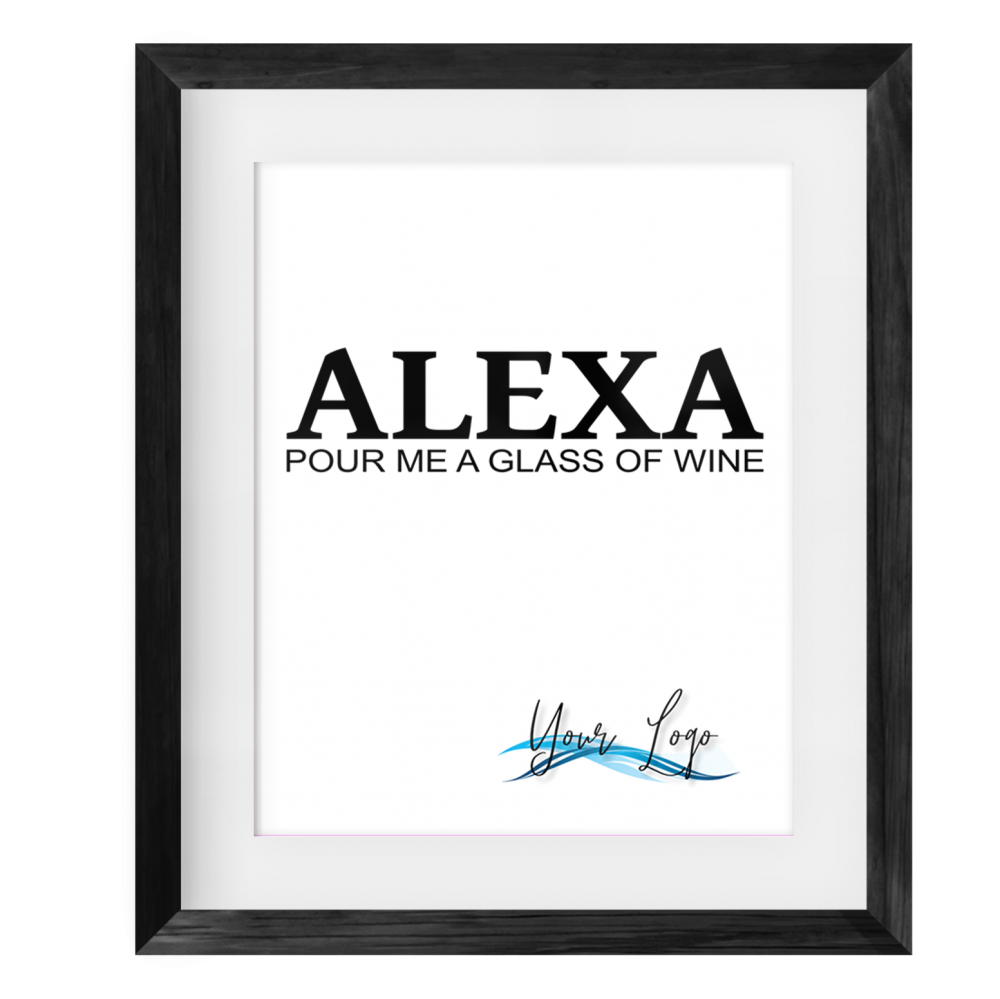 Alexa pour me a glass of wine Framed Print