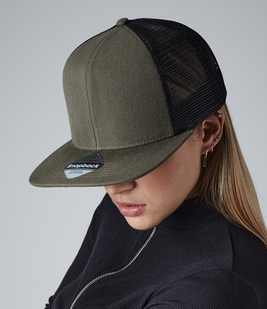 Beechfield Original Flat Peak 6 Panel Trucker Cap