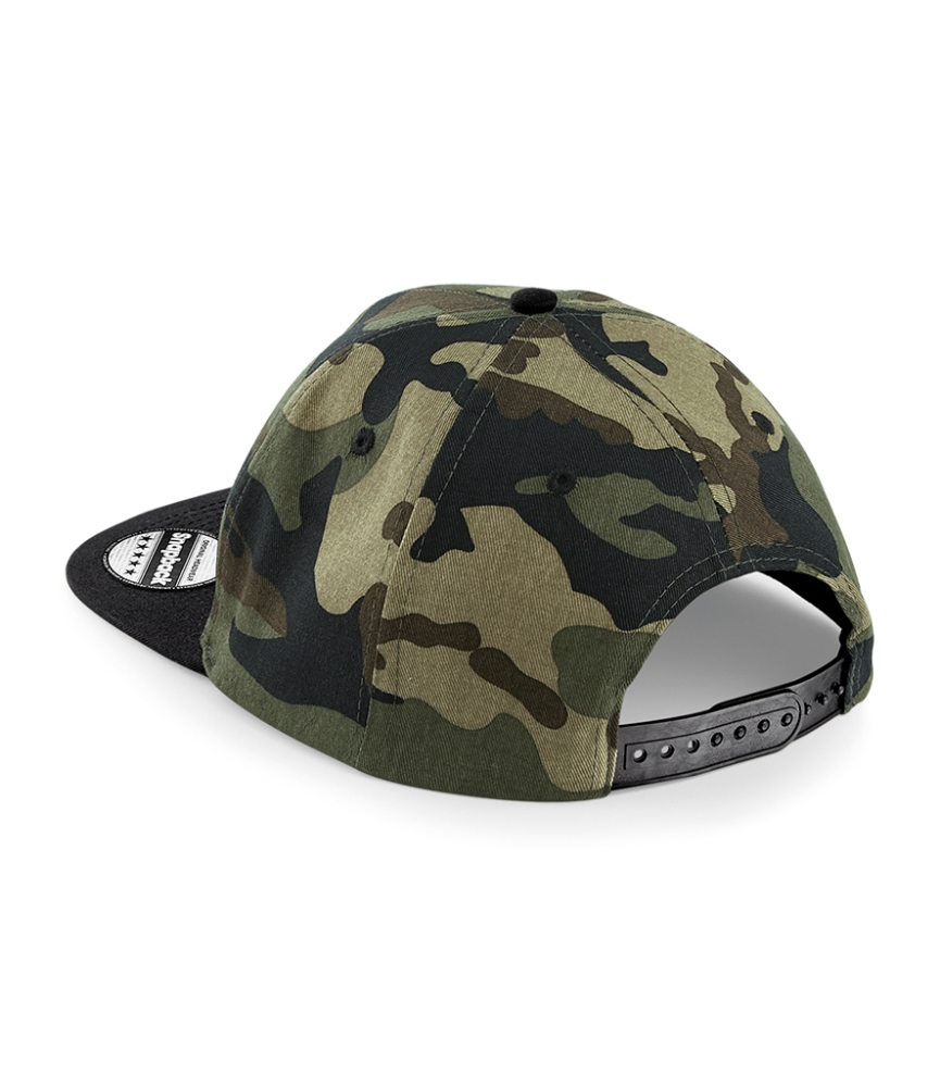 Beechfield Camo Snapback Cap