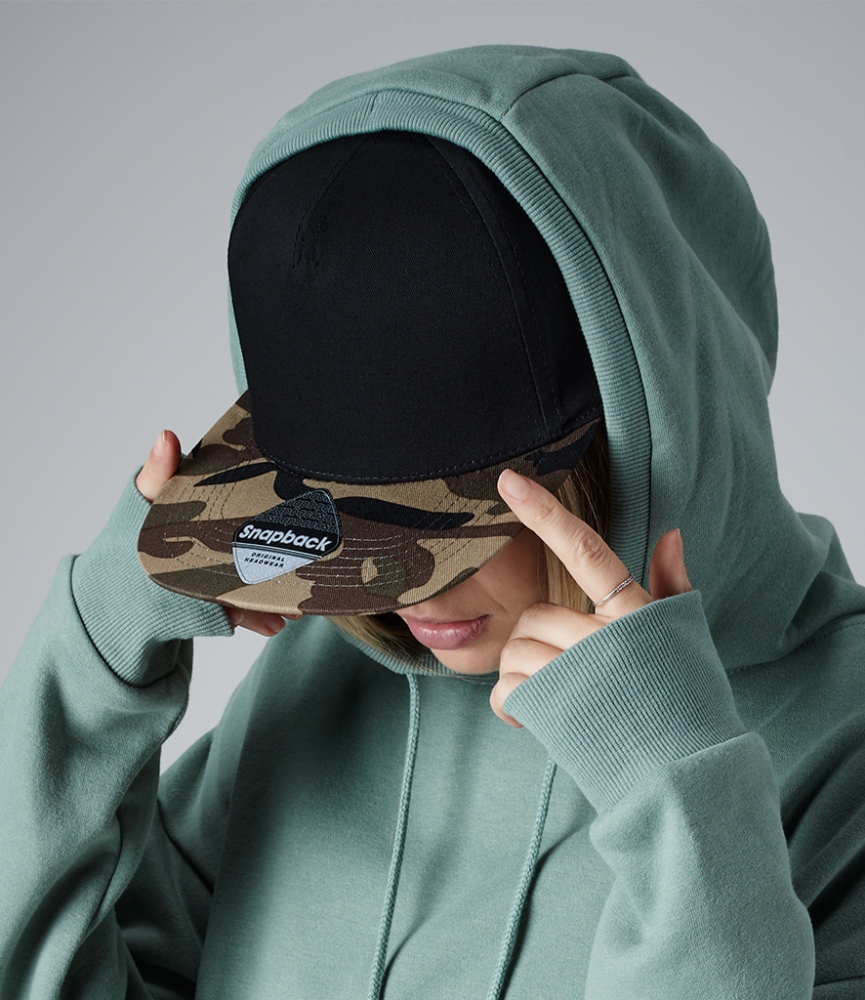 Beechfield Camo Snapback Cap