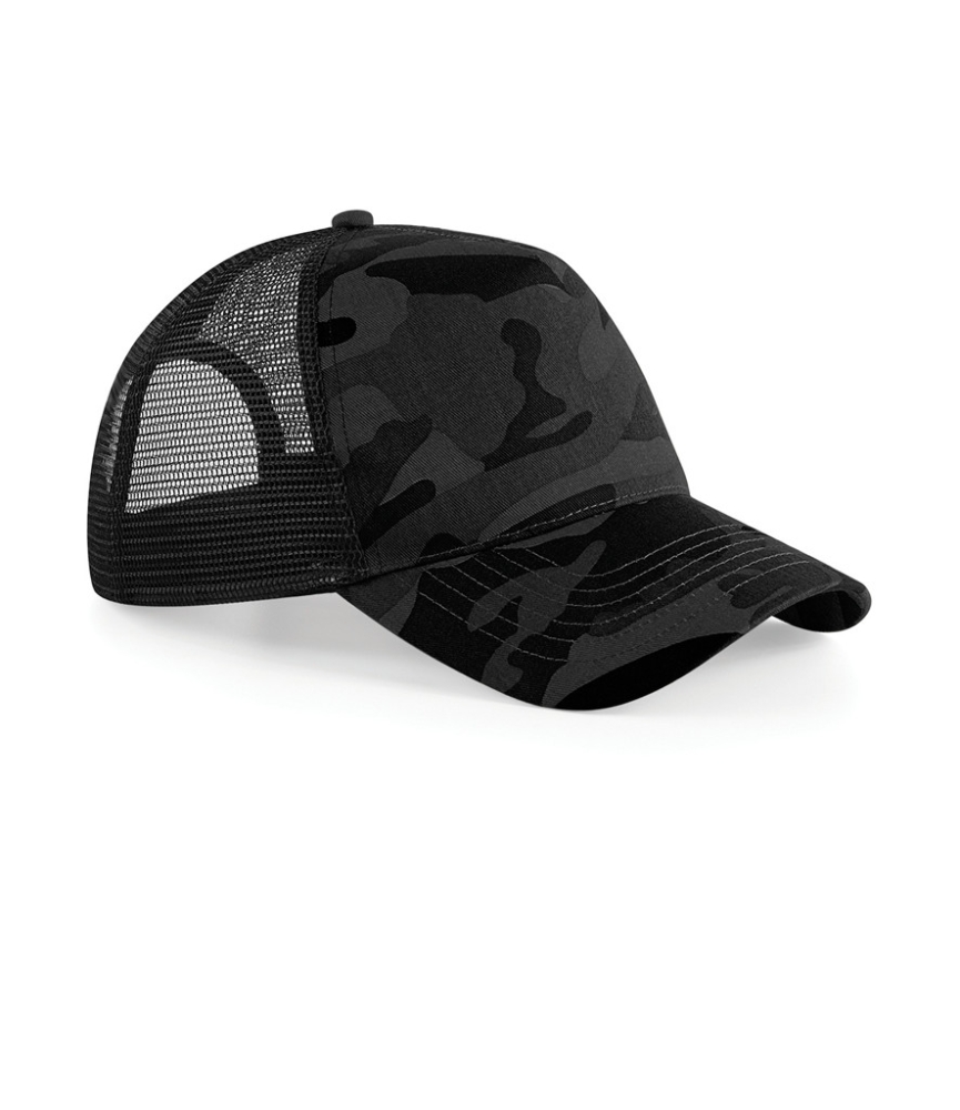 Beechfield Camo Snapback Trucker Cap