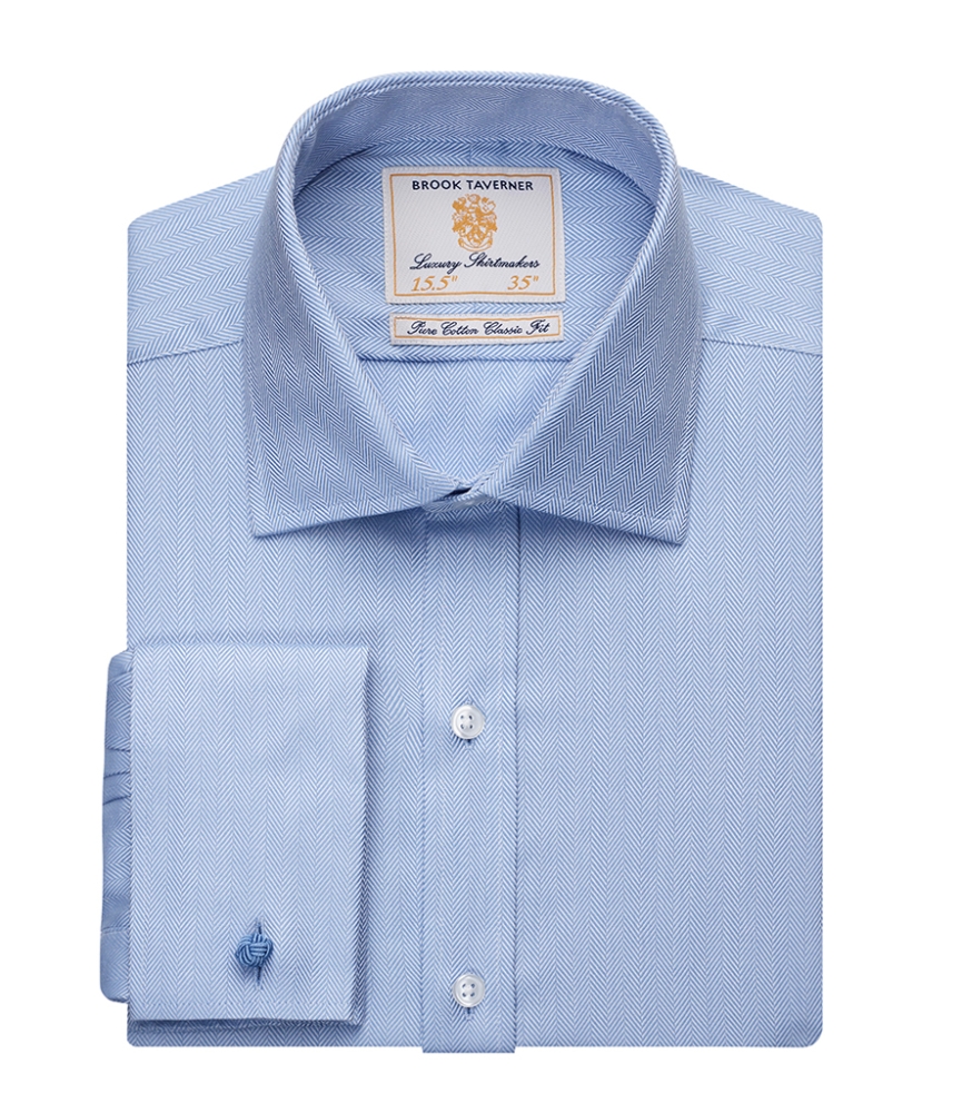 Brook Taverner Andora Long Sleeve Herringbone Shirt