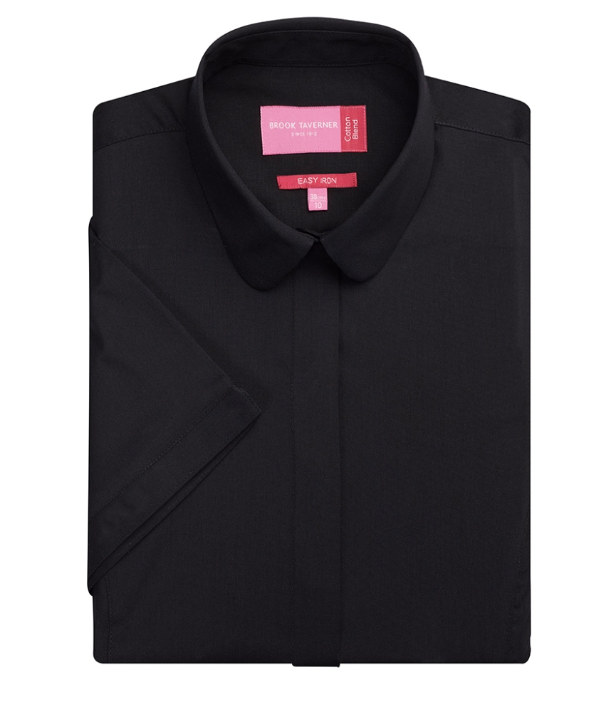 Brook Taverner Ladies Soave Short Sleeve Poplin Shirt