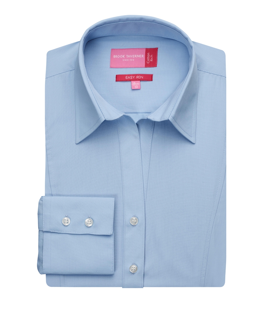 Brook Taverner Ladies Palena Long Sleeve Poplin Shirt