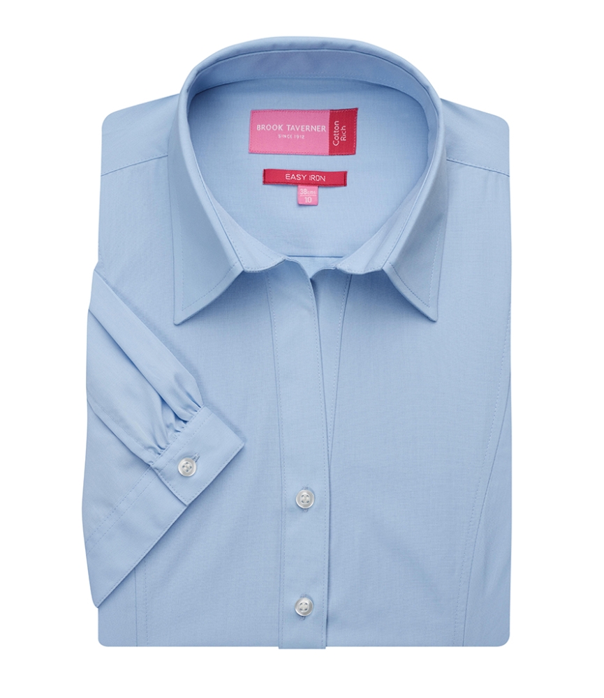 Brook Taverner Ladies Paduli Short Sleeve Poplin Shirt