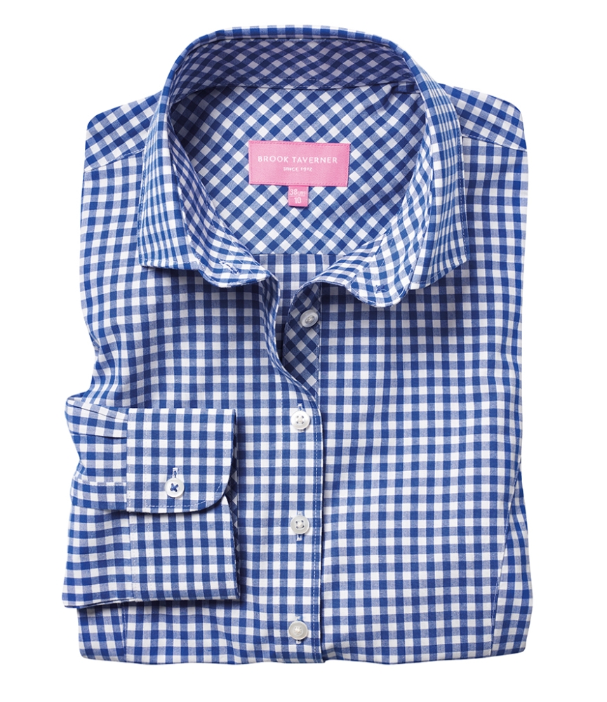 Brook Taverner Ladies Kansas Gingham Long Sleeve Shirt