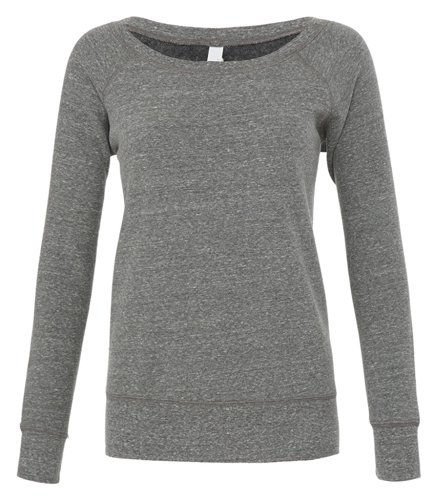 Bella Ladies Tri-Blend Sponge Fleece Wide Neck Sweatshirt