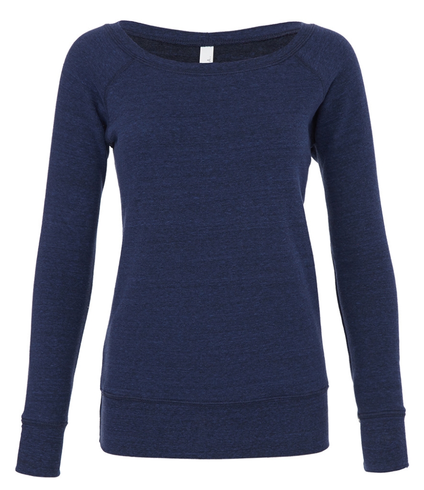 Bella Ladies Tri-Blend Sponge Fleece Wide Neck Sweatshirt