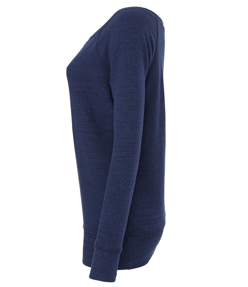 Bella Ladies Tri-Blend Sponge Fleece Wide Neck Sweatshirt