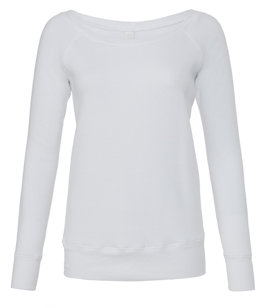 Bella Ladies Tri-Blend Sponge Fleece Wide Neck Sweatshirt