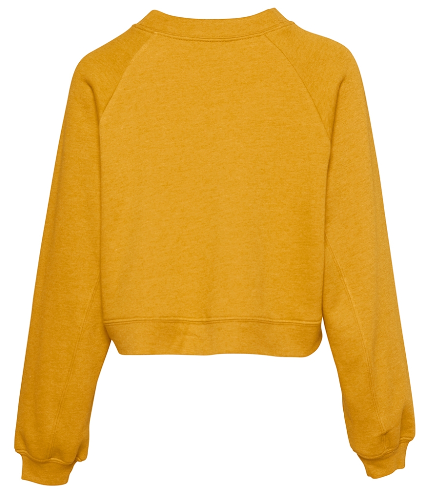 Bella Ladies Raglan Cropped Pullover Sweatshirt