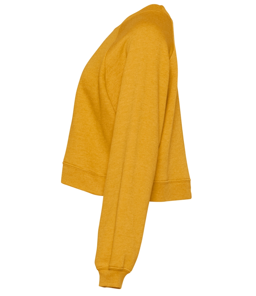 Bella Ladies Raglan Cropped Pullover Sweatshirt