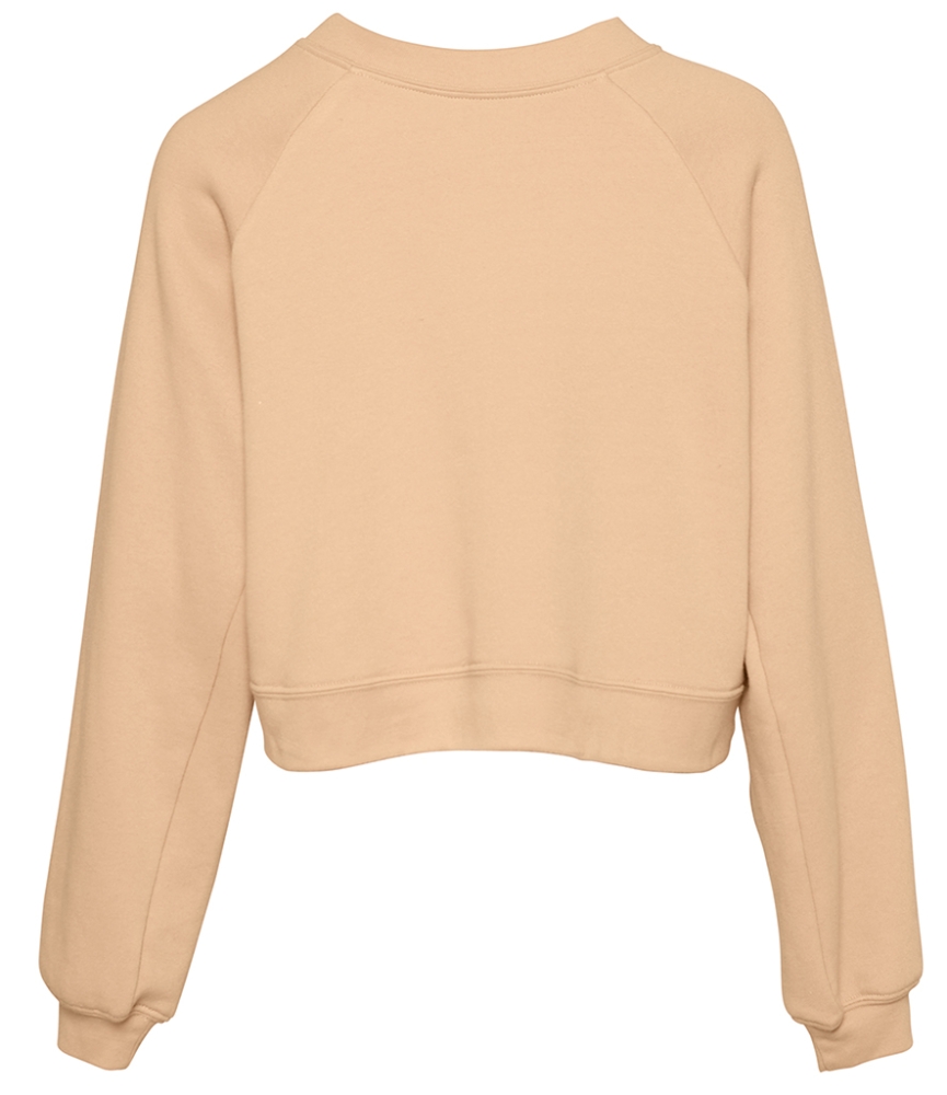 Bella Ladies Raglan Cropped Pullover Sweatshirt