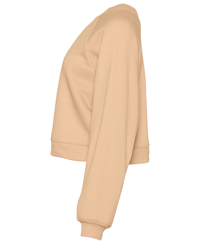 Bella Ladies Raglan Cropped Pullover Sweatshirt