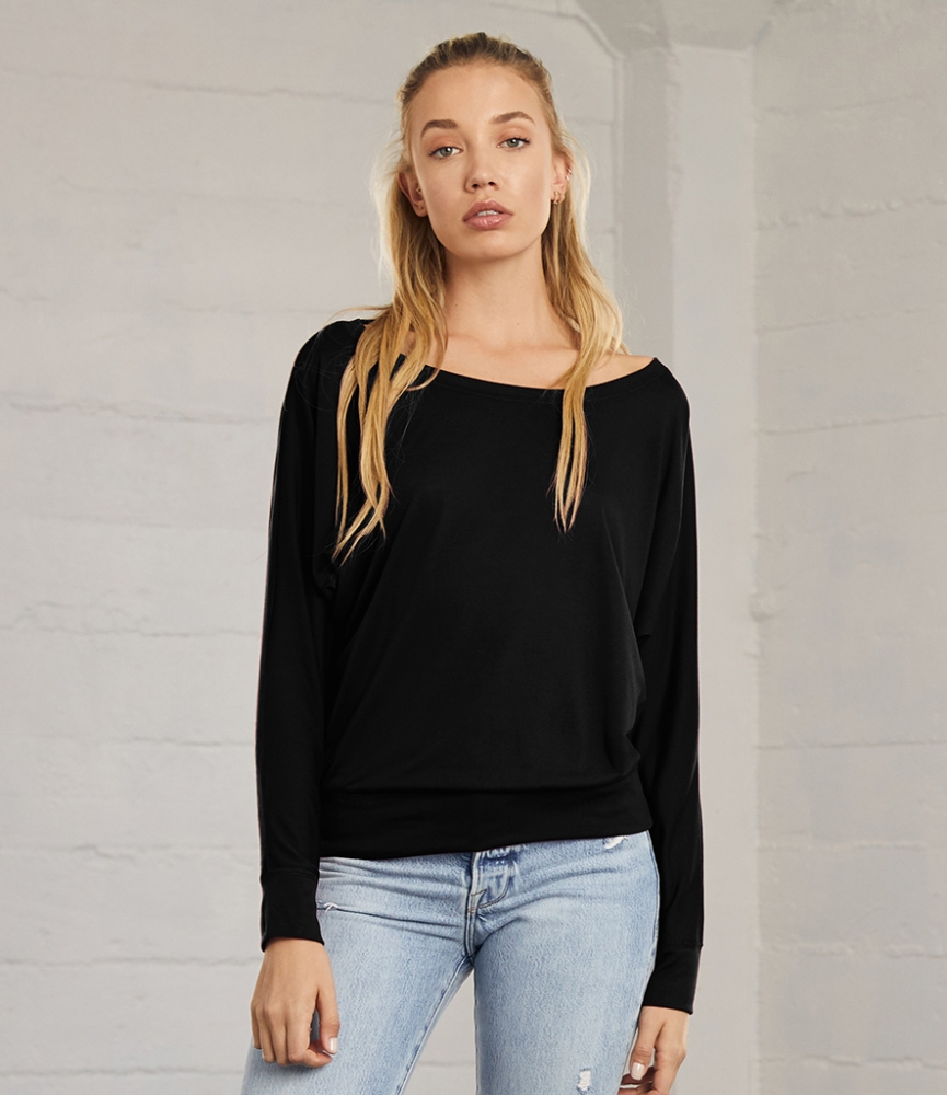 Bella Ladies Flowy Long Sleeve T-Shirt