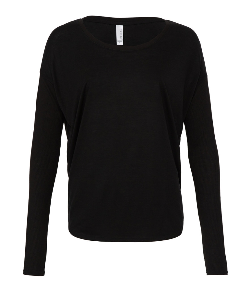 Bella Ladies Flowy 2x1 Long Sleeve T-Shirt