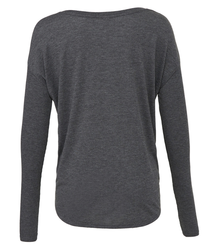 Bella Ladies Flowy 2x1 Long Sleeve T-Shirt