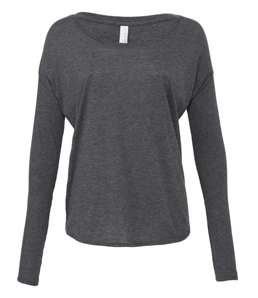 Bella Ladies Flowy 2x1 Long Sleeve T-Shirt