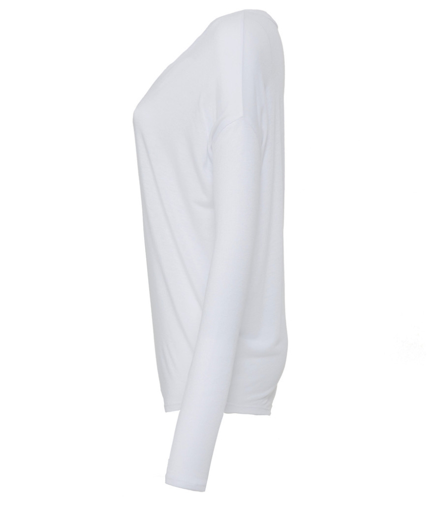 Bella Ladies Flowy 2x1 Long Sleeve T-Shirt