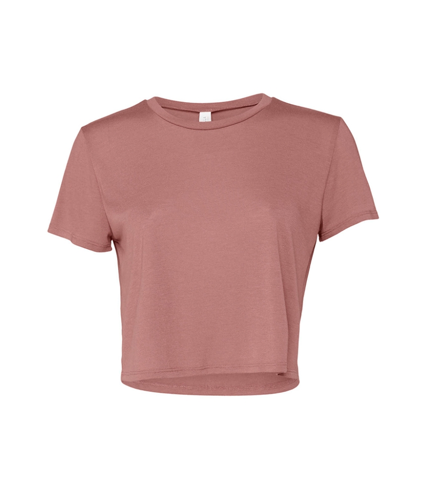 Bella Ladies Flowy Cropped T-Shirt